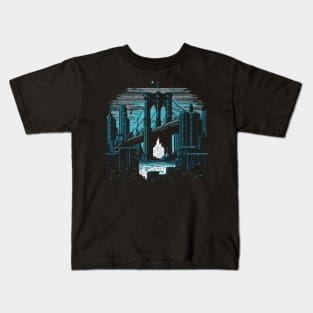 Brooklyn Bridge Pixel Art Kids T-Shirt